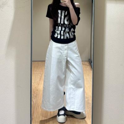牛仔阔腿裤