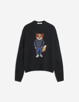 DRESSED FOX 拼花羊毛毛衣