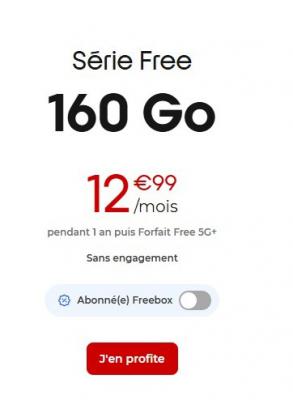 Free 12.99€ 160G套餐