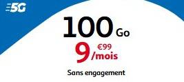 Auchan 100Go 仅1€卡费
