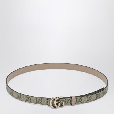 Gucci GG Marmont 双面腰带 米色