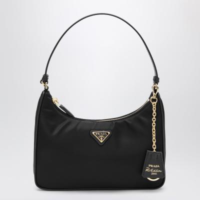 Prada 2005 黑色Re-Nylon Saffiano皮革包