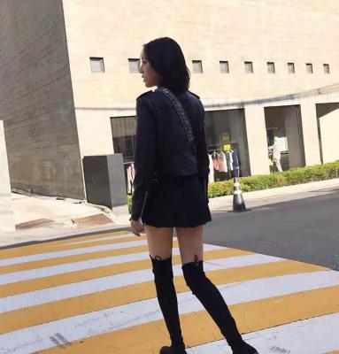 Jocey 弹力麂皮过膝靴