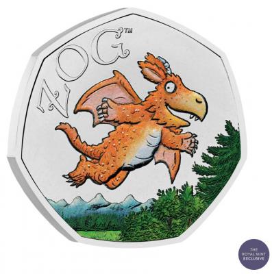 Zog2025 英国彩色 50 便士纪念币