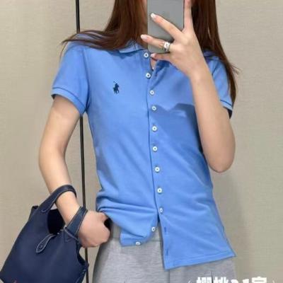 女士门襟纽扣POLO衫