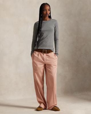 女士棉混休闲长裤