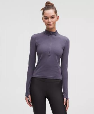 Lululemon 半拉链美利奴羊毛混纺内搭