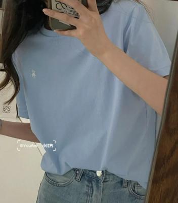 纯棉圆领T恤baby蓝