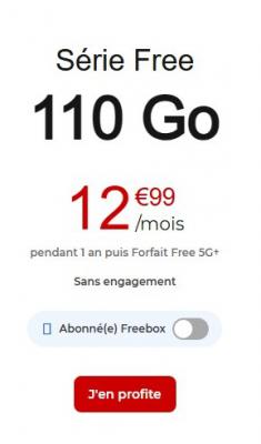 Free 12.99€ 110G套餐