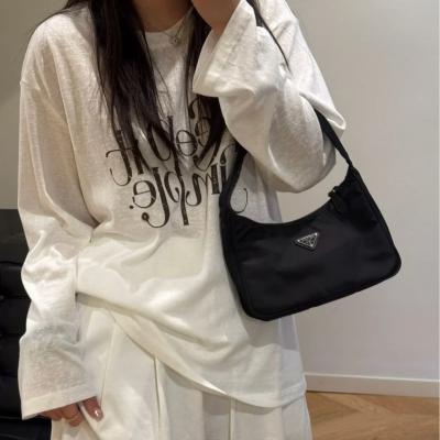Prada 2005 黑色Re-Nylon Saffiano皮革包