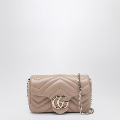 Gucci GG Marmont 粉色迷你肩包