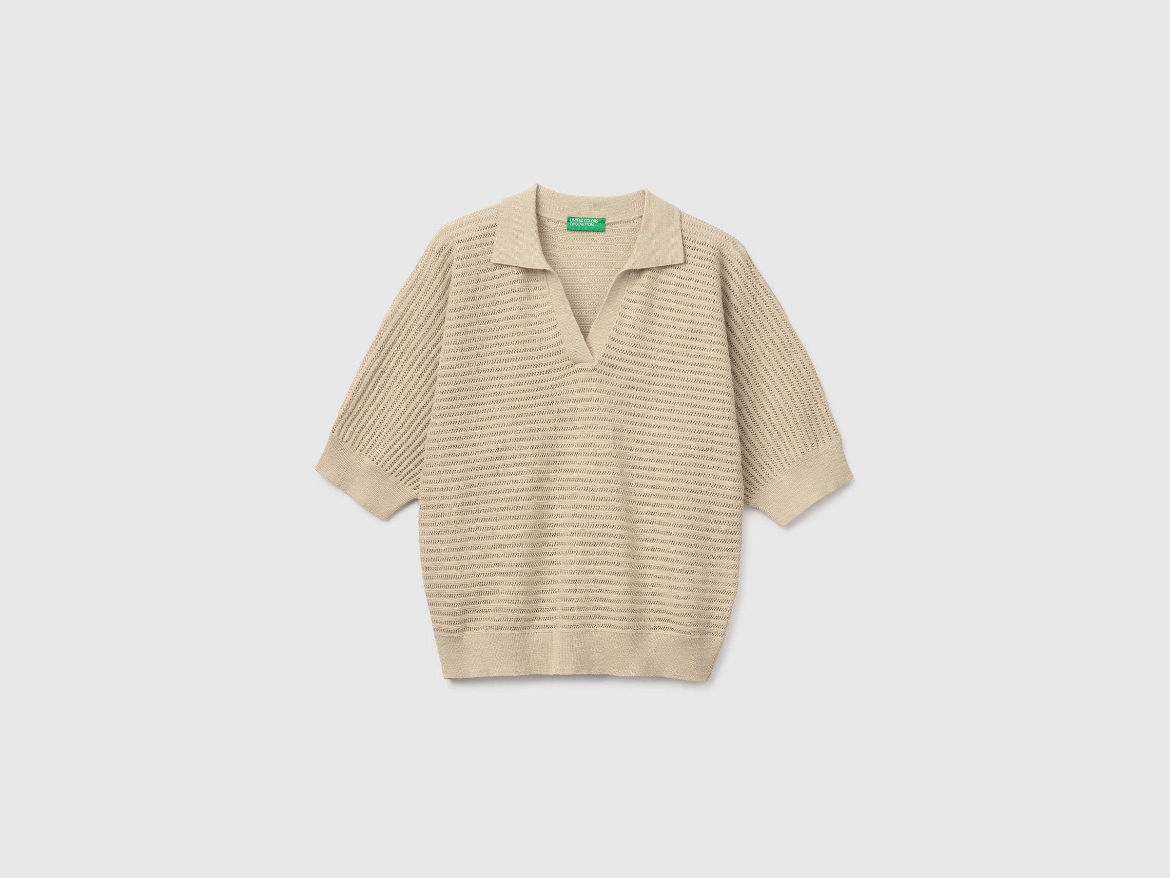 混合亚麻打孔 Polo