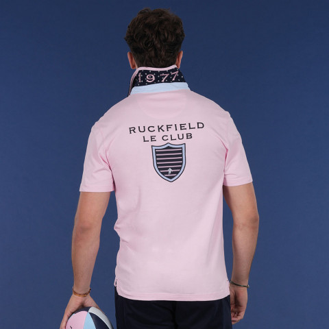 粉色Ruckfield俱乐部短袖 polo - 大号S到5XL