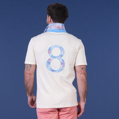 米白色Ruckfield棕榈海滩短袖 polo - 大号S到5XL