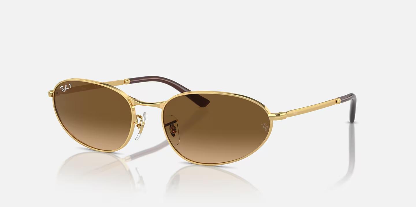 Ray-Ban RB3734 金色偏光太阳镜 蓝色镜片