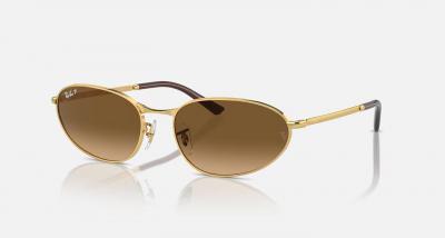 Ray-Ban RB3734 金色偏光太阳镜 蓝色镜片