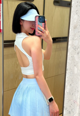 Collared Longline Ribbed 网球文胸 中度支撑 B/C杯