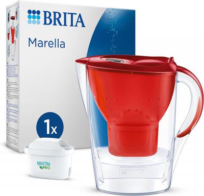 碧然德Marella 2.4L红色滤水壶套装