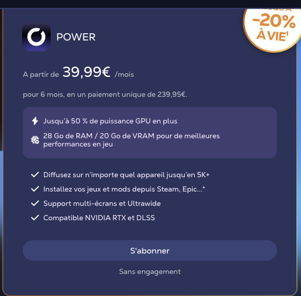 Shadow PC POWER 云游戏订阅