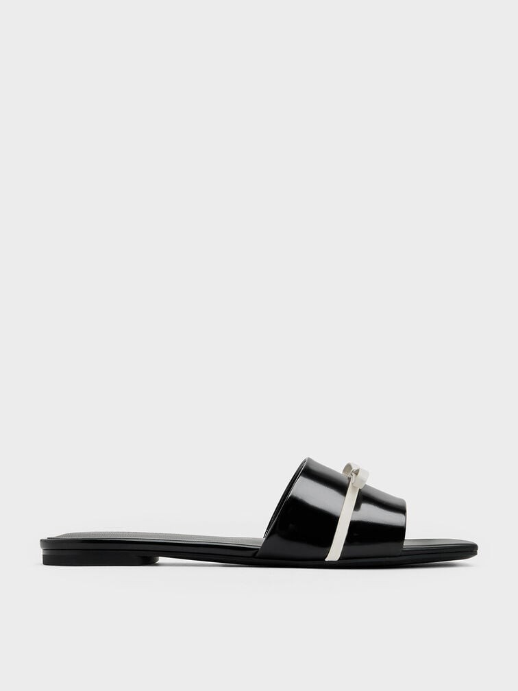 CHARLES & KEITH 双色蝴蝶结拖鞋