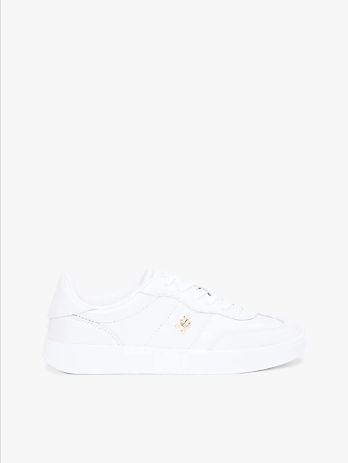 TH Monogram Metallic Trainers With Leather