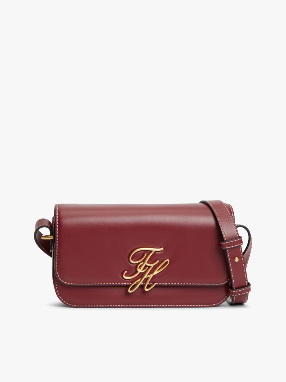 Logo Flap Leather Crossbody Bag