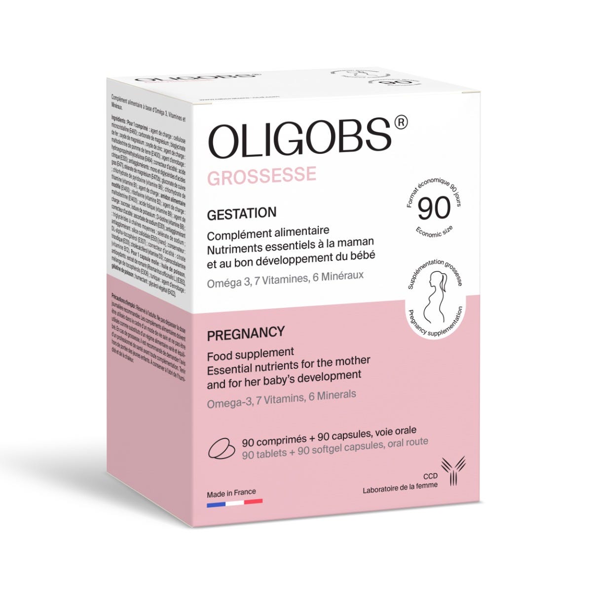 CCD Oligobs Grossesse 孕期套装 90 片＋90 粒