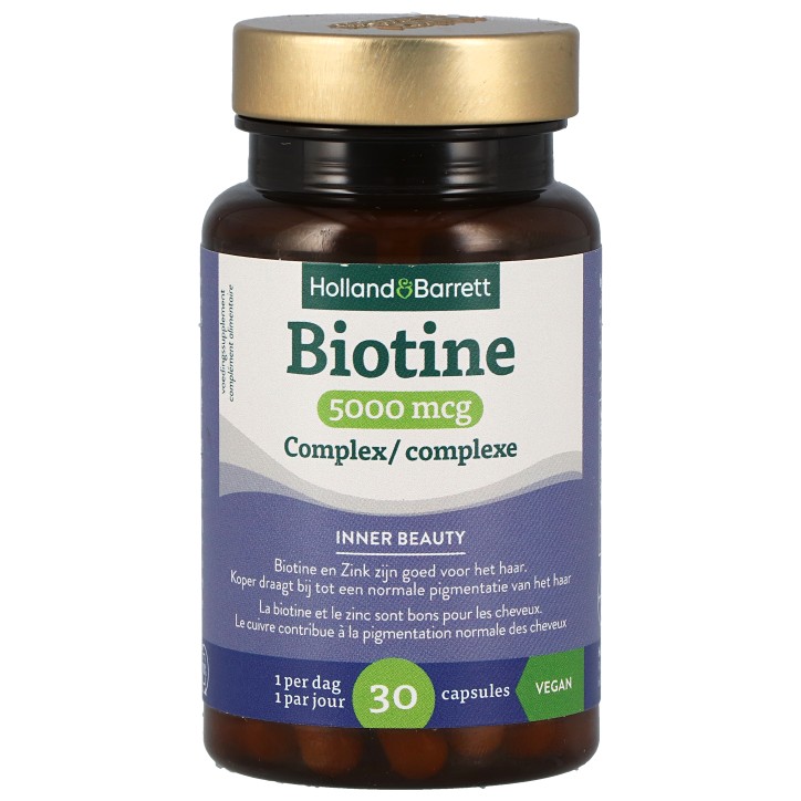 Holland & Barrett 生物素复合 5000mcg 30粒