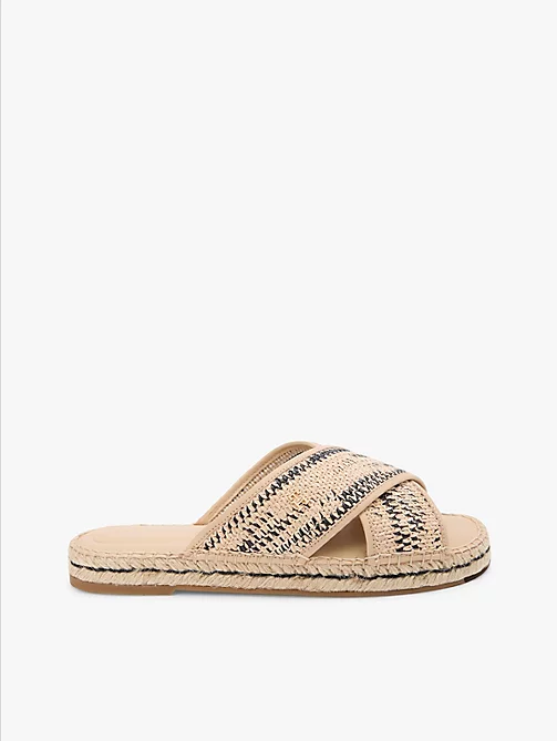 Raffia TH Monogram Espadrille Mules