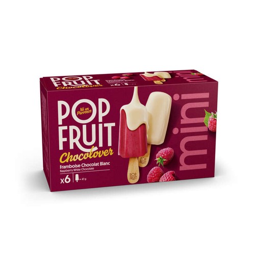 Pop Fruit Chocolover Framboise & Choc Blanc x6