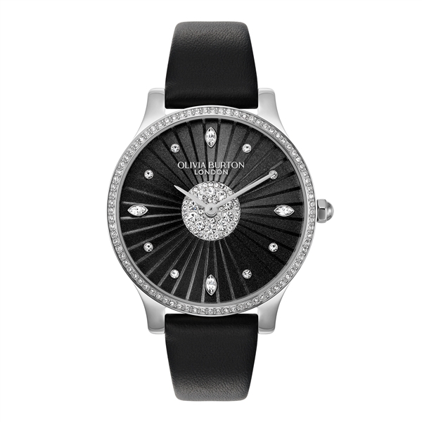 Olivia Burton Beaulieu 黑皮带腕表