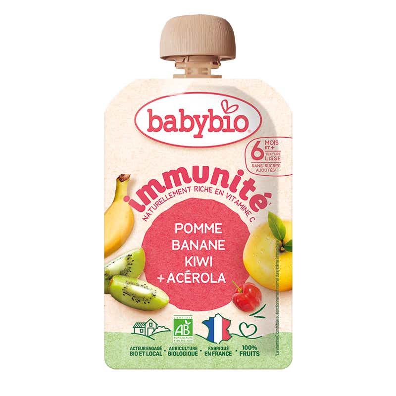 Babybio 免疫果泥 苹果香蕉猕猴桃 100g