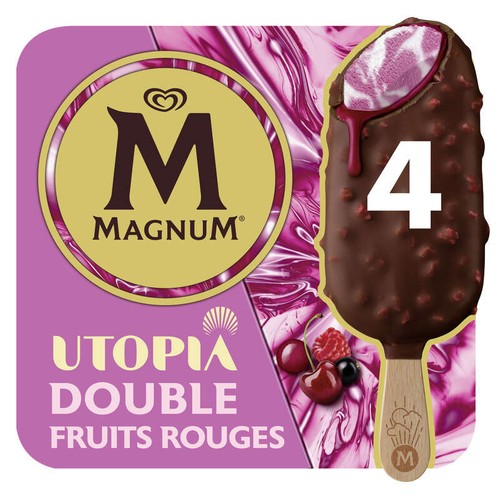 Magnum Double Fruits Rouges x4