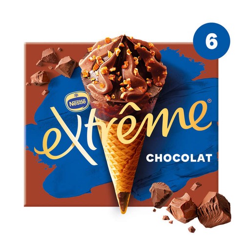 Nestlé Cônes Extrême Chocolat & Nougatine x6