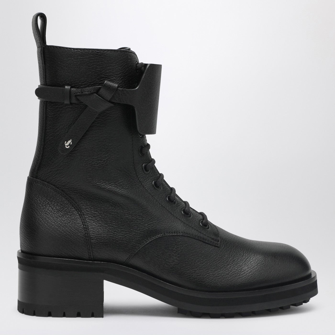 Jimmy Choo Rosabel 真皮平底踝靴（黑）