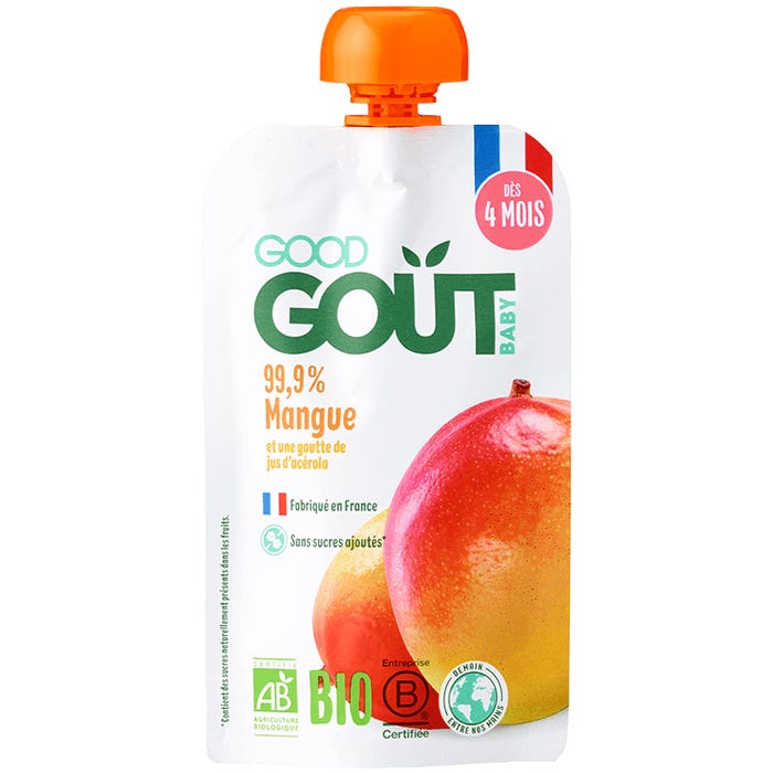 Good Gout 芒果有机果泥吸吸乐120g