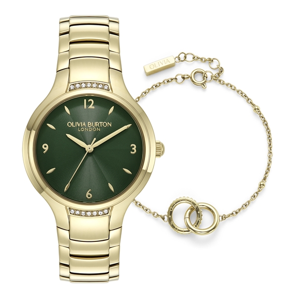Olivia Burton 森绿×金色礼盒套装