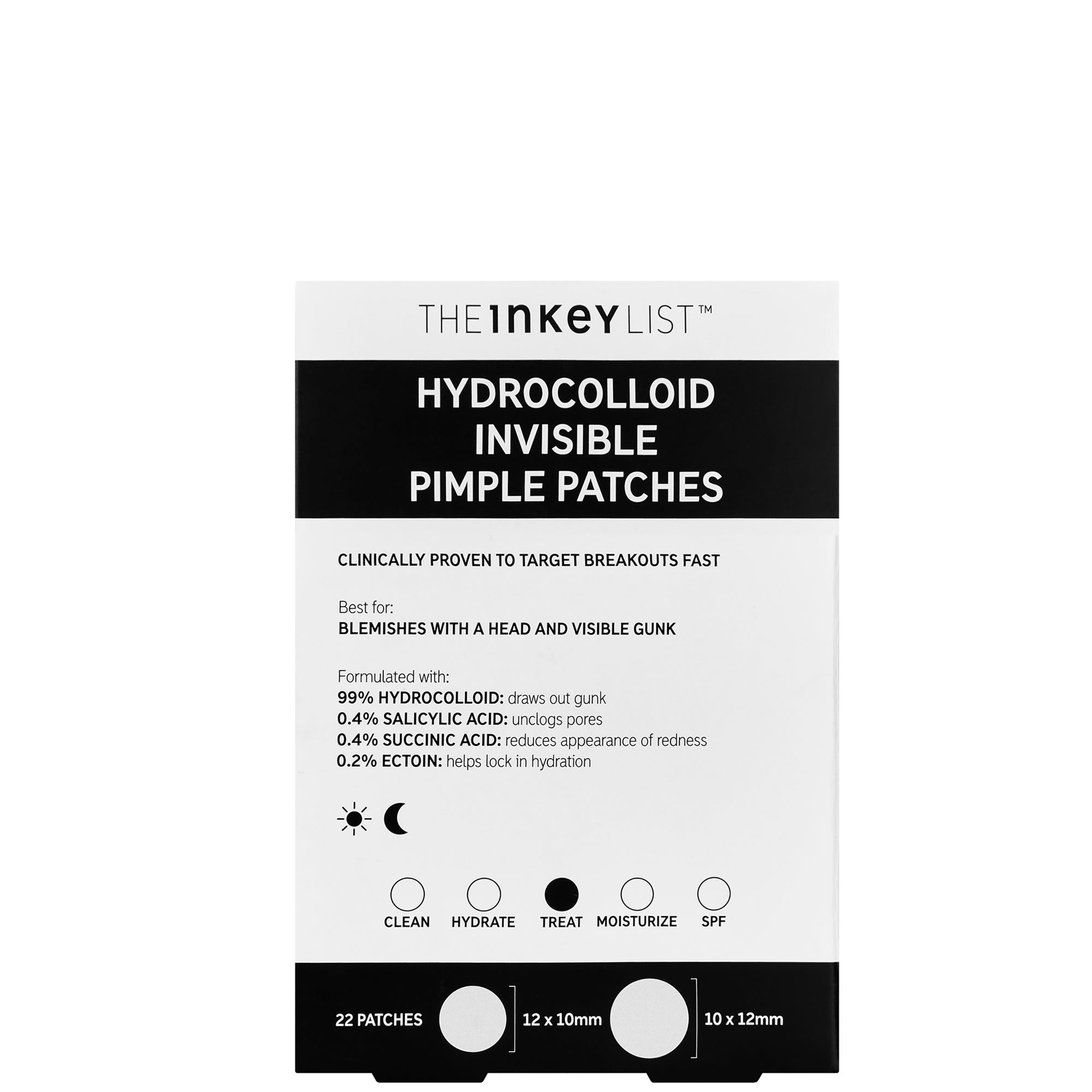 The INKEY List 隐形水胶体痘痘贴（22片）