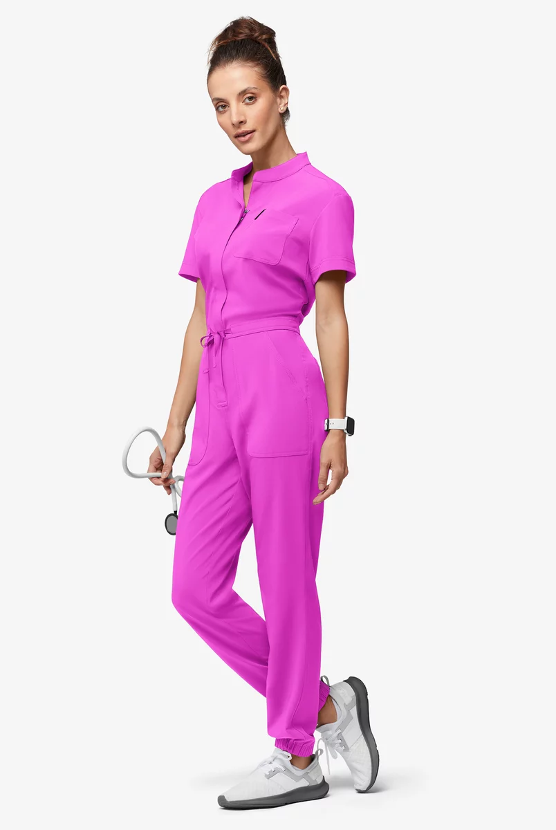 Easy STRETCH Allie Women's 6-Pocket Short Sleeve Jumpsuit
