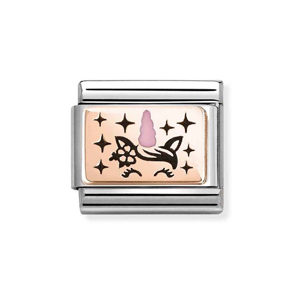 Nomination 玫瑰金粉色独角兽 Charm
