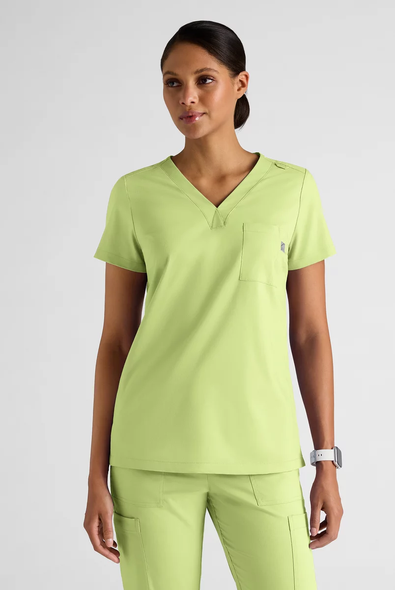 Butter-Soft STRETCH Women's 2-Pocket V-Neck Tuck-In Scrub Top