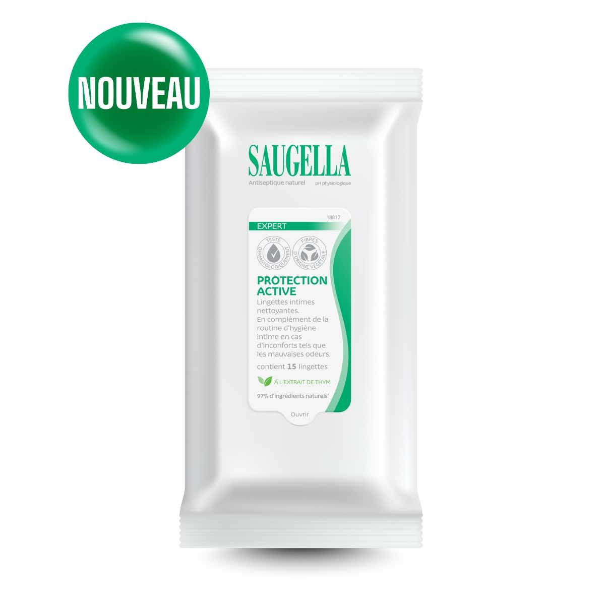 Saugella 抗菌私处清洁湿巾 15 片
