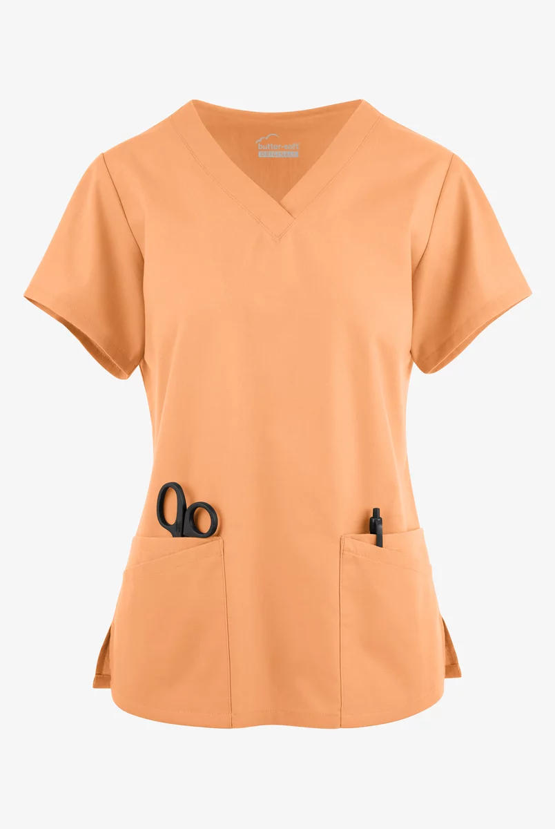 Butter-Soft Originals Women's 6-Pocket V-Neck Scrub Top