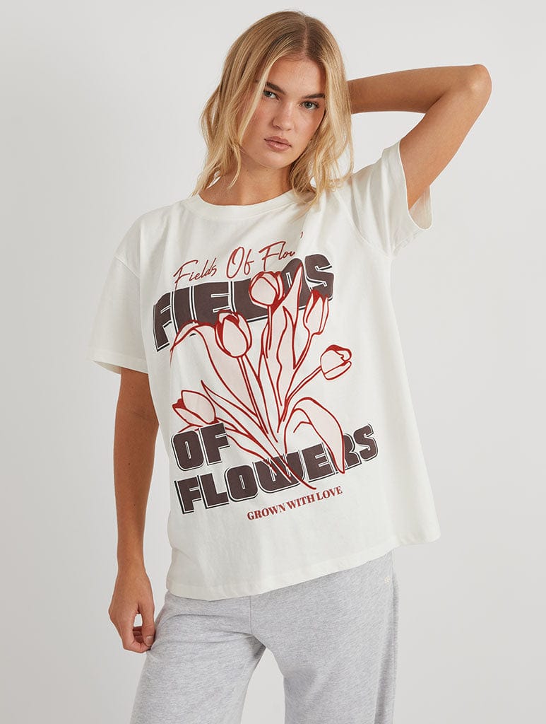 Fields of Flowers 米白花朵T恤