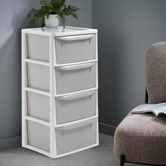 Argos Home 四层塑料抽屉收纳柜