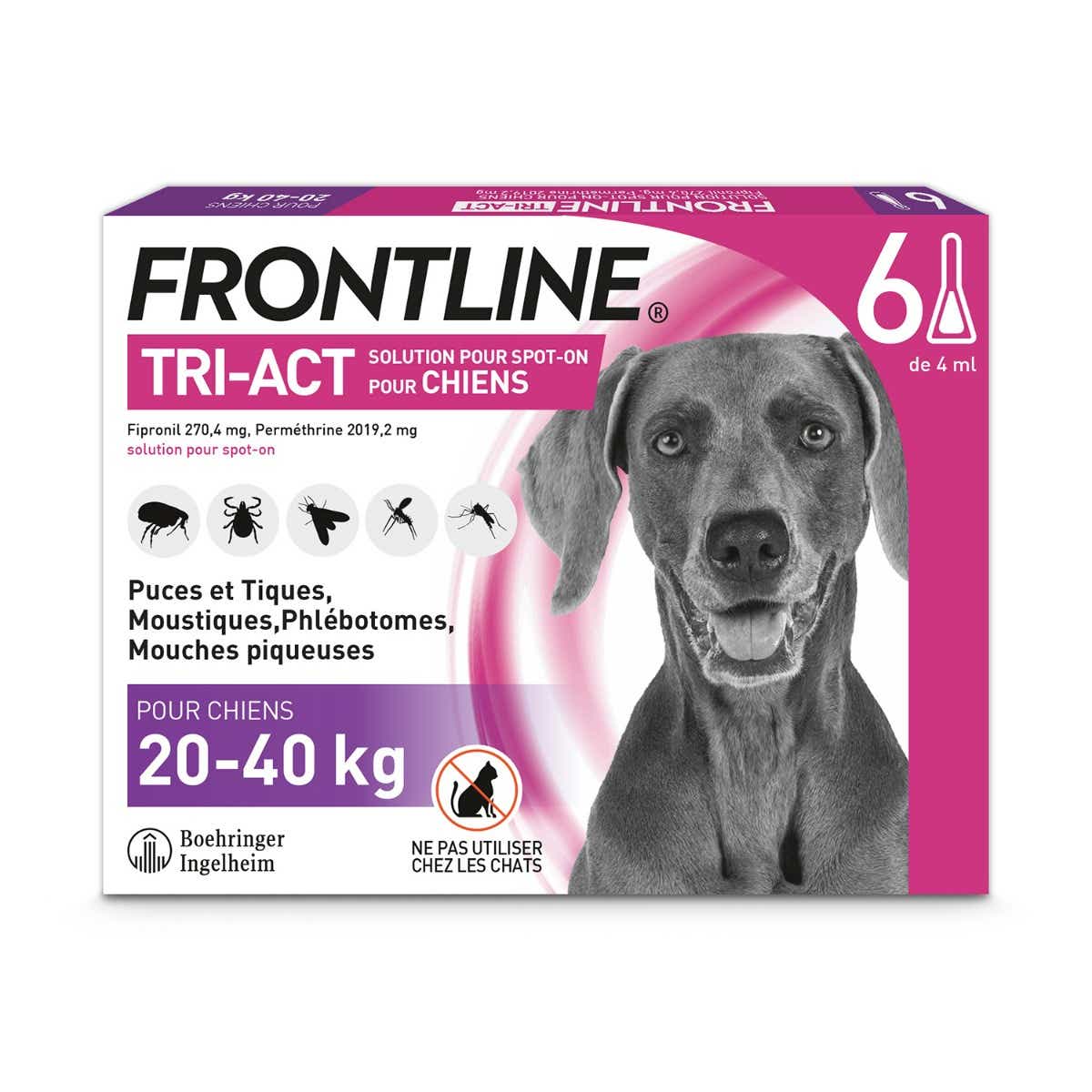 TRI-ACT 犬用滴剂 20-40kg 6支