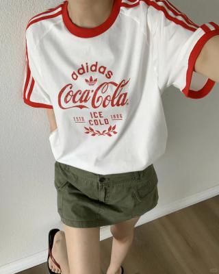 X COCA-COLA 3-STRIPES 女款短袖T恤