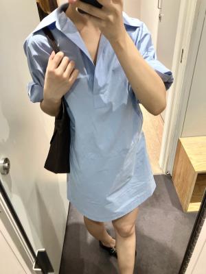 短袖衬衫裙
