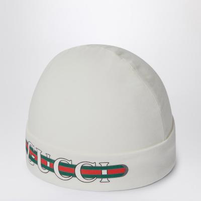 Gucci 白色标志印花棒球帽