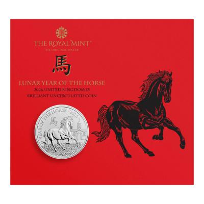 Lunar Year of the Horse 2026 英国5英镑 精制币